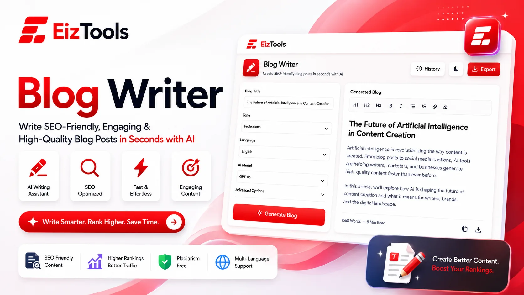 Blog Writer — AI drafts for busy bloggers