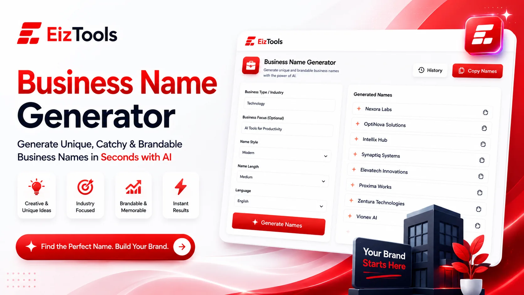 Business Name Generator — Brandable names for new ventures