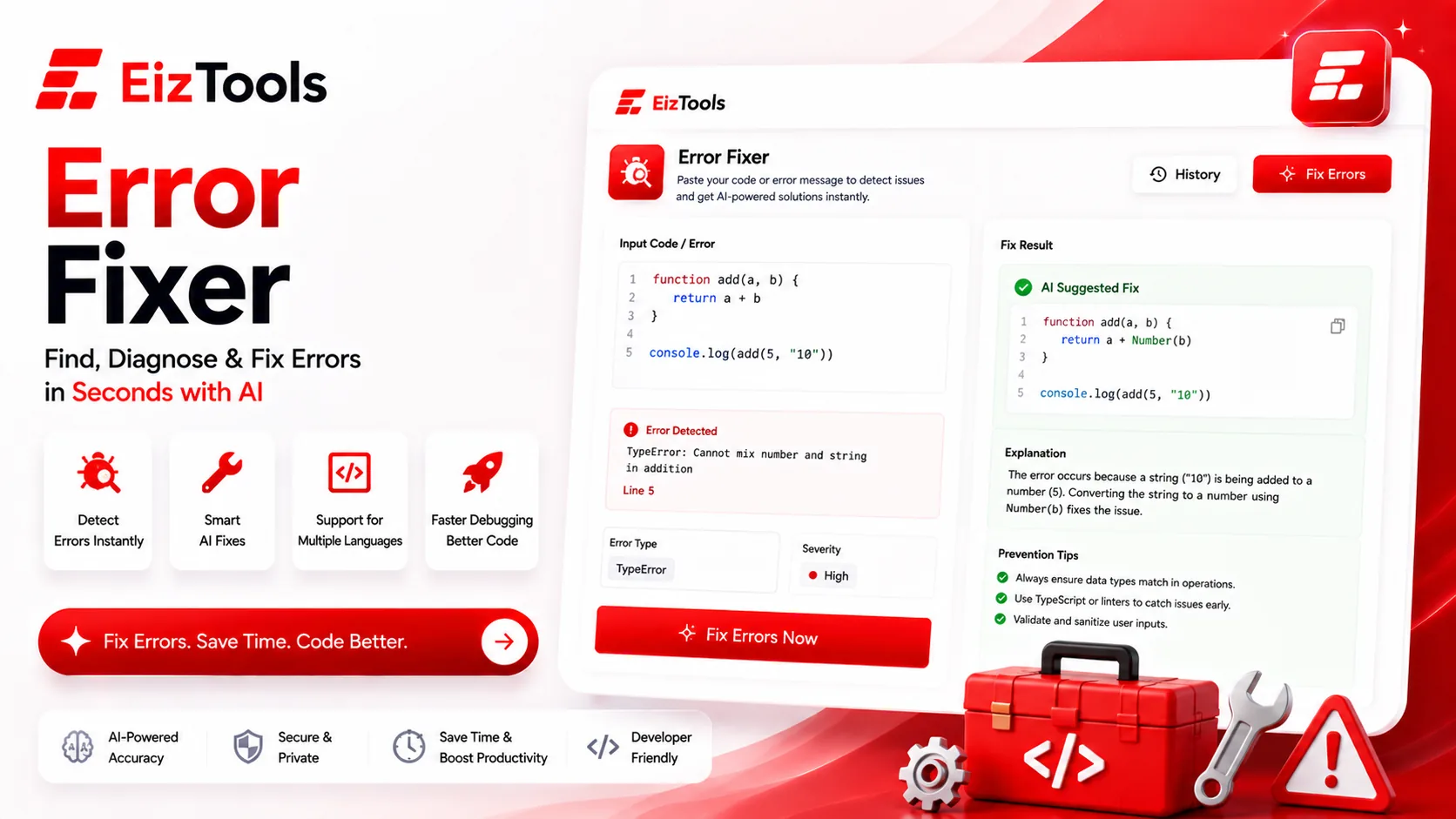 Error Fixer — Debug code without the guesswork