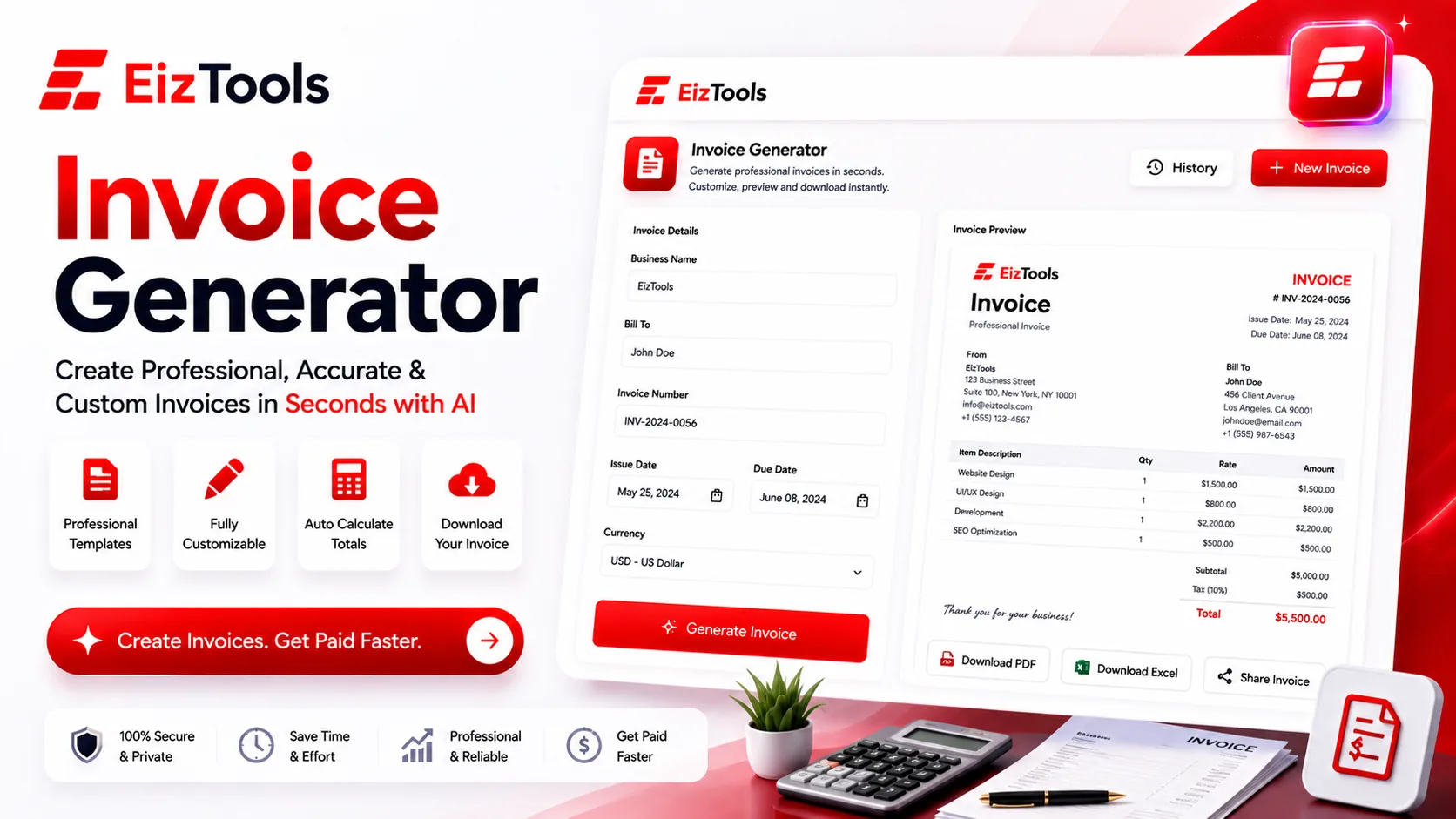 Invoice Generator — Professional invoices in minutes